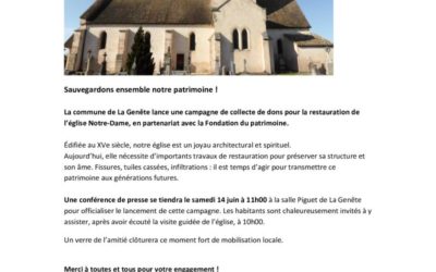 Sauvegardons notre patrimoine